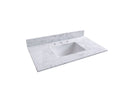 Montary 37-Inch Bathroom Vanity Top in Stone Carrara