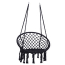 Black Macrame Swing Chair