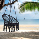 Black Macrame Swing Chair