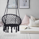 Black Macrame Swing Chair