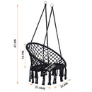 Black Macrame Swing Chair