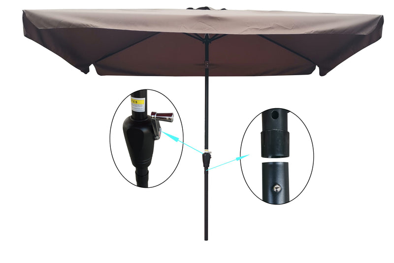 10 x 6.5ft Rectangular Patio Umbrella, photo 2 of 5