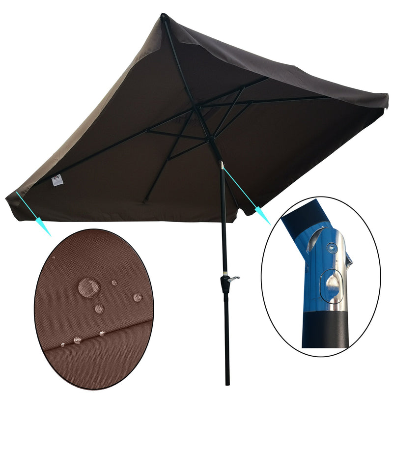 10 x 6.5ft Rectangular Patio Umbrella, photo 3 of 5