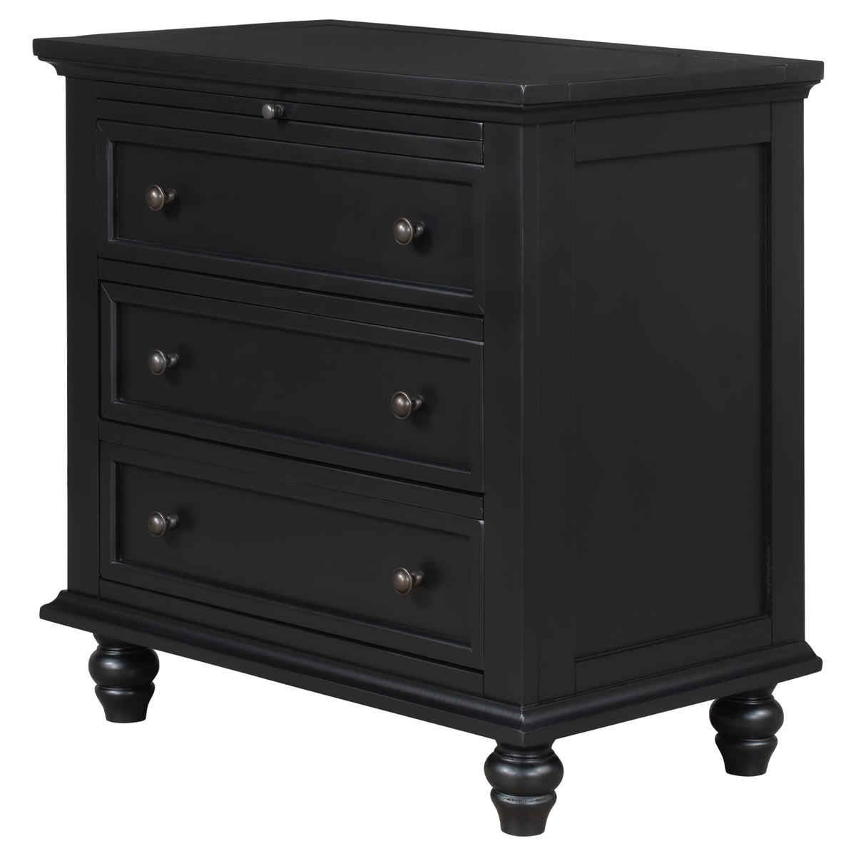 U_STYLE 27.6'' Painted Nightstand with Pull-Out Tray, photo 9 of 10