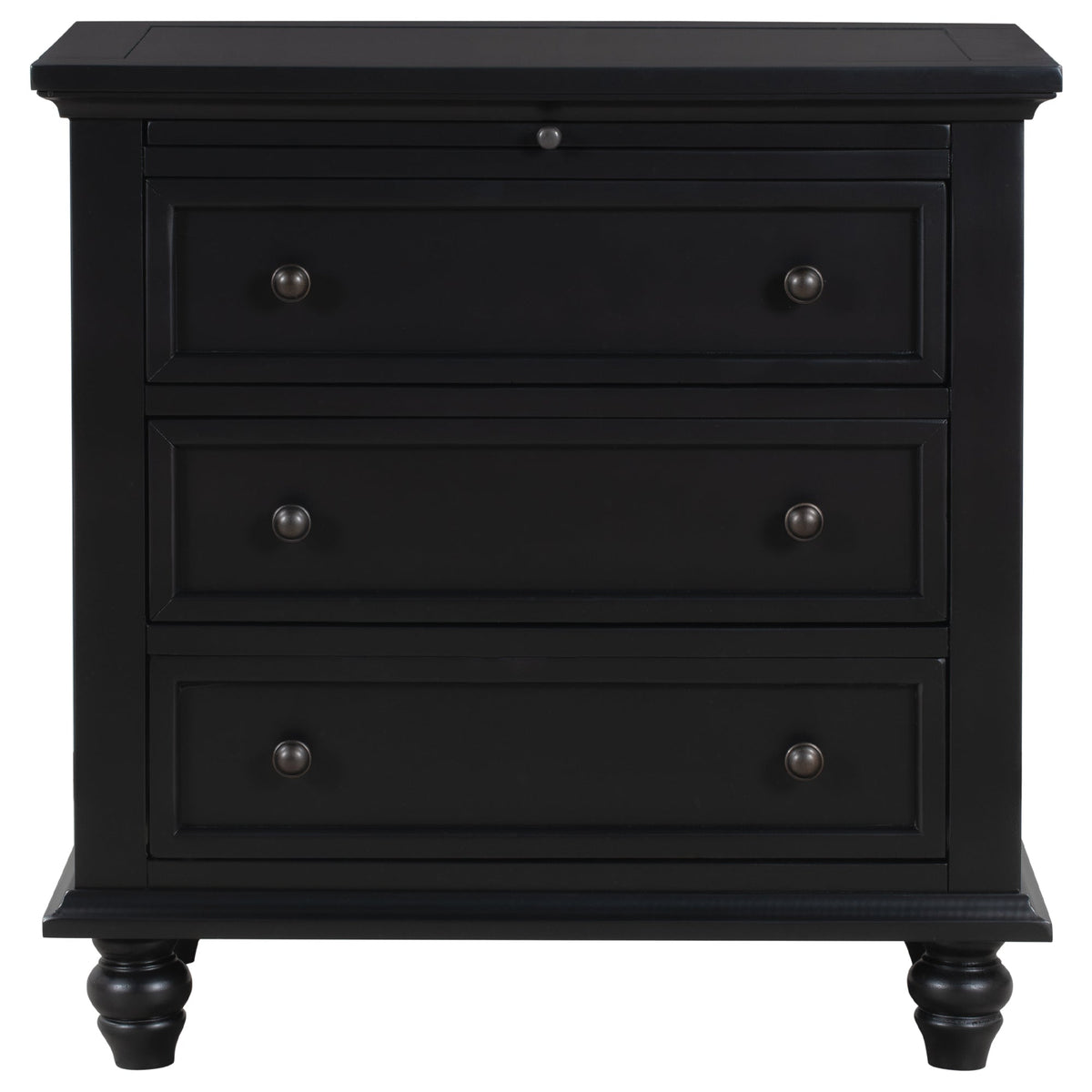 U_STYLE 27.6'' Painted Nightstand with Pull-Out Tray, photo 8 of 10