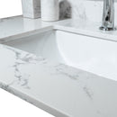 Montary 37-Inch Bathroom Vanity Top in Stone Carrara