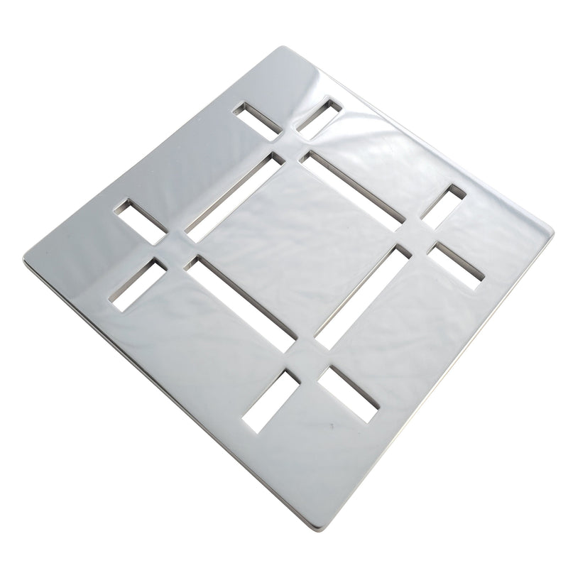 Shower Drain Grate Kit 4" Stainless Steel (Polished) - Dash Design