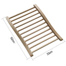 Hemlock Round Stick Sauna Backrest