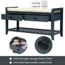 TREXM Shoe Rack with Cushioned Seat and Drawers