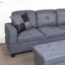 3 PC Sectional Sofa Set, Gray