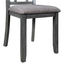 6 Piece Wooden Dining Table set, Kitchen Table set with 4 Chairs and Bench, Farmhouse Rustic Style,Gray