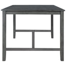 6 Piece Wooden Dining Table set, Kitchen Table set with 4 Chairs and Bench, Farmhouse Rustic Style,Gray