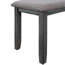 6 Piece Wooden Dining Table set, Kitchen Table set with 4 Chairs and Bench, Farmhouse Rustic Style,Gray