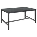 6 Piece Wooden Dining Table set, Kitchen Table set with 4 Chairs and Bench, Farmhouse Rustic Style,Gray