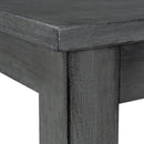 6 Piece Wooden Dining Table set, Kitchen Table set with 4 Chairs and Bench, Farmhouse Rustic Style,Gray