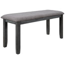 6 Piece Wooden Dining Table set, Kitchen Table set with 4 Chairs and Bench, Farmhouse Rustic Style,Gray