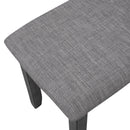 6 Piece Wooden Dining Table set, Kitchen Table set with 4 Chairs and Bench, Farmhouse Rustic Style,Gray