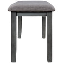 6 Piece Wooden Dining Table set, Kitchen Table set with 4 Chairs and Bench, Farmhouse Rustic Style,Gray