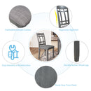 6 Piece Wooden Dining Table set, Kitchen Table set with 4 Chairs and Bench, Farmhouse Rustic Style,Gray