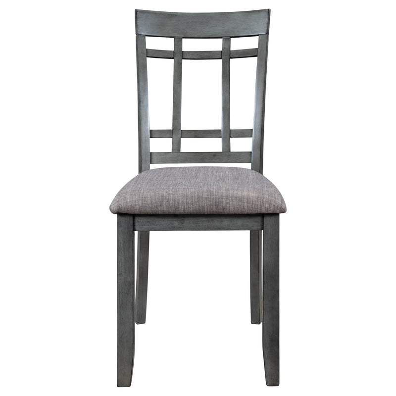 6 Piece Wooden Dining Table set, Kitchen Table set with 4 Chairs and Bench, Farmhouse Rustic Style,Gray