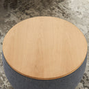 Round Storage Ottoman, 2 in 1 Function, Dark