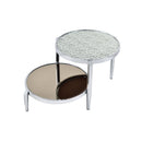 Abbe Coffee Table in Glass & Chrome Finish