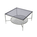Adelrik Coffee Table in Glass & Chrome Finish