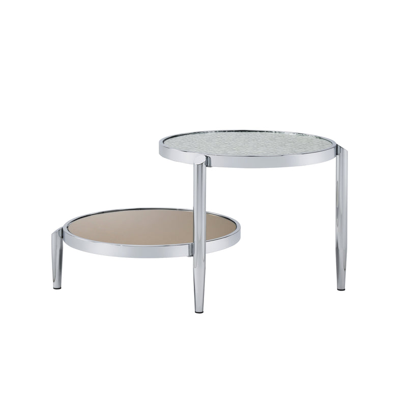 Abbe Coffee Table in Glass & Chrome Finish