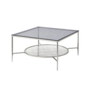 Adelrik Coffee Table in Glass & Chrome Finish