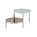 Abbe Coffee Table in Glass & Chrome Finish