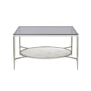 Adelrik Coffee Table in Glass & Chrome Finish