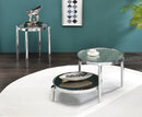 Abbe Coffee Table in Glass & Chrome Finish