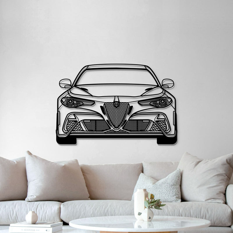 2021 Guilia GTA M Front View Metal Car Wall Art - MT0751