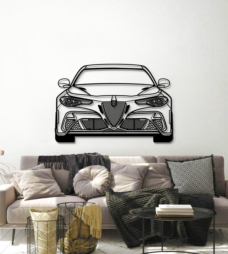 2021 Guilia GTA M Front View Metal Car Wall Art - MT0751