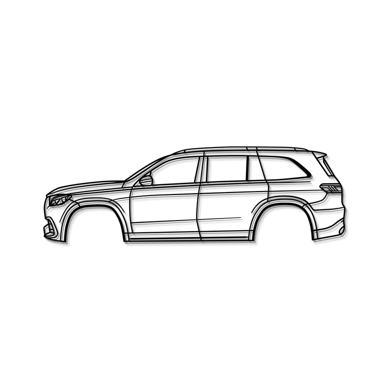 2021 AMG GLS 63 X167 (3rd Gen) Metal Car Wall Art - MT0742
