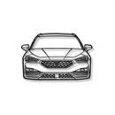 2021 Leon Sportstourer Front View Metal Car Wall Art - MT1372