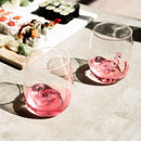 3D Flamingo Stemless Wine Glasses by Jersey Art Glass