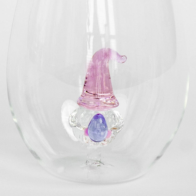 3D Easter Gnome Stemless Wine Glasses