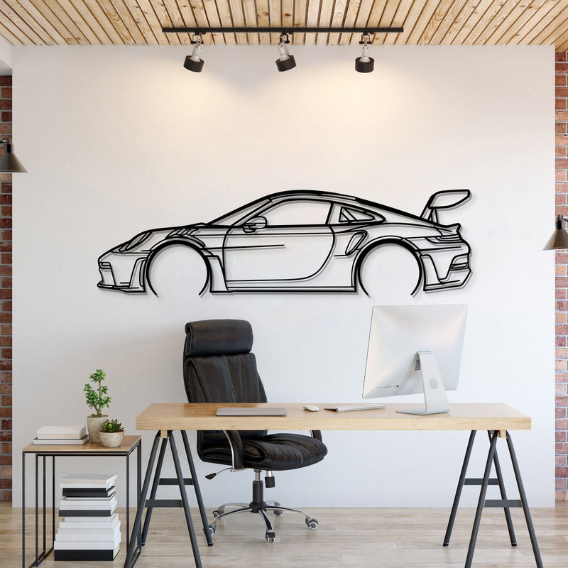 911 GT3 RS Model 992 Detailed Metal Car Wall Art - MT0859