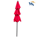 9Ft 3-Tiers Outdoor Patio Umbrella with Crank and Tilt