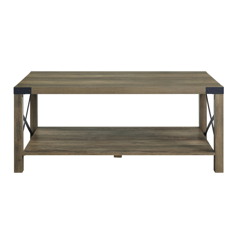 Abiram Coffee Table in Rustic Oak Finish