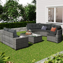 8-Pieces Outdoor Wicker Round Sofa Set
