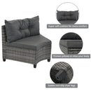 8-Pieces Outdoor Wicker Round Sofa Set