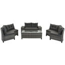 8-Pieces Outdoor Wicker Round Sofa Set