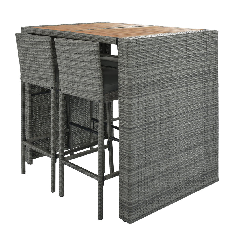 GO 5-Pieces Outdoor Patio Wicker Bar Set, photo 10 of 10