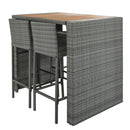GO 5-Pieces Outdoor Patio Wicker Bar Set
