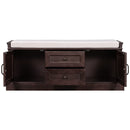 TREXM Storage Bench with 2 Drawers and 2 Cabinets