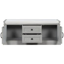 TREXM Storage Bench with 2 Drawers and 2 Cabinets