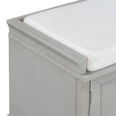 TREXM Storage Bench with 2 Drawers and 2 Cabinets