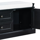 TREXM Storage Bench with 2 Drawers and 2 Cabinets